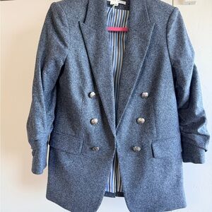 Veronica Beard Blue Double-Breasted Blazer